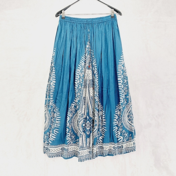 Gypsie Blu-Skirt-Indian Boho Bollywood Belly Dance Hippie Gypsy Maxi Skirt P4448 - Picture 1 of 6